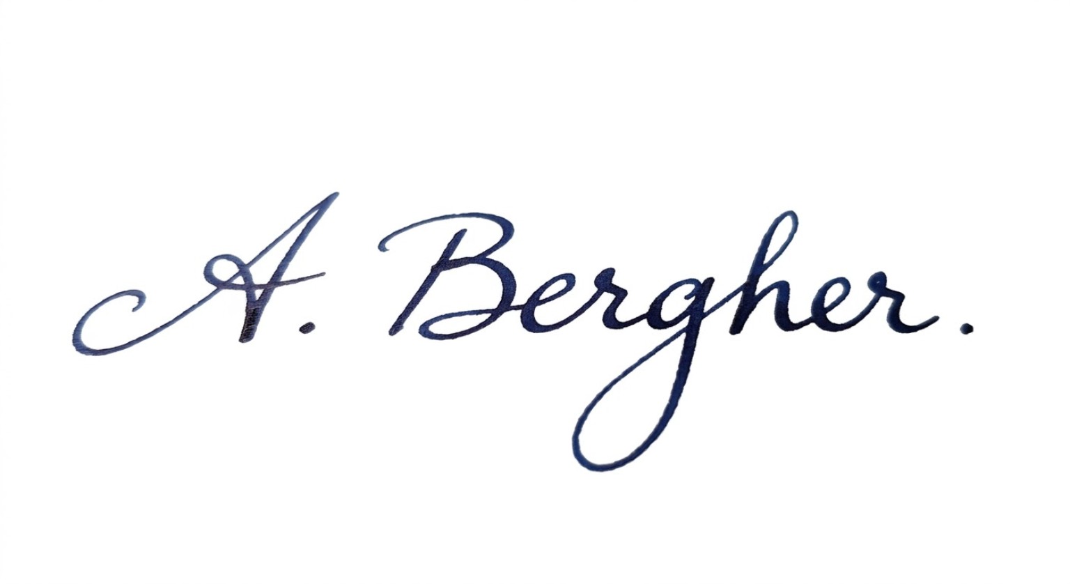 A. Bergher, handwritten signature